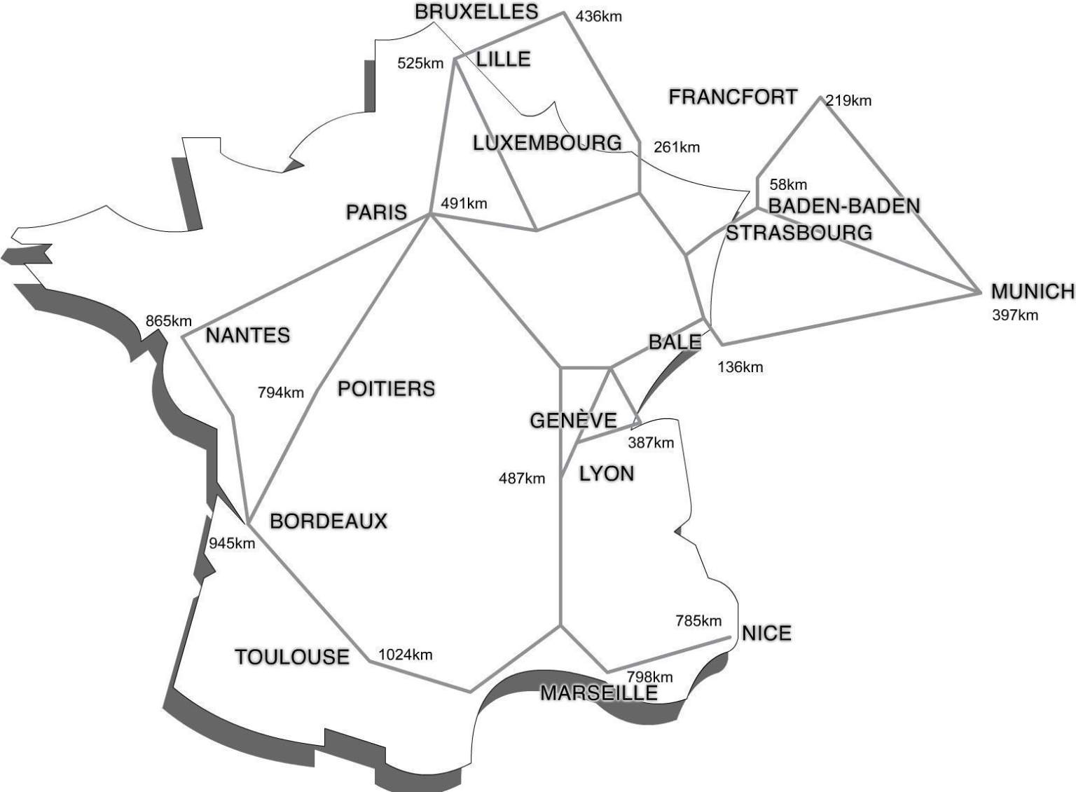 Carte routière en direction de Molsheim